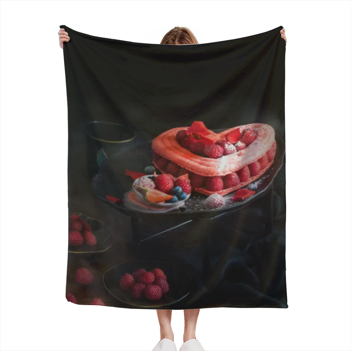 Starlit Thicket Muted Sage Art Flannel Throw Blanket