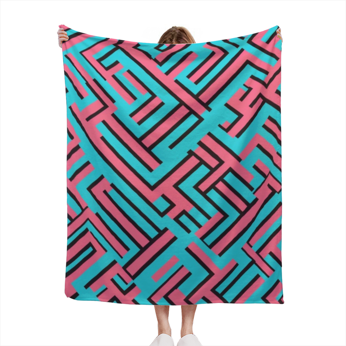 Gilded Horizon Lightweight Flannel Throw in Soft Neutral