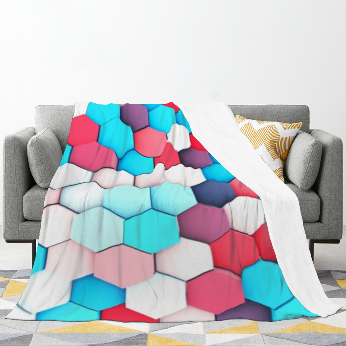 Radiant Sprout Muted Sage Art Decorative Flannel Blanket