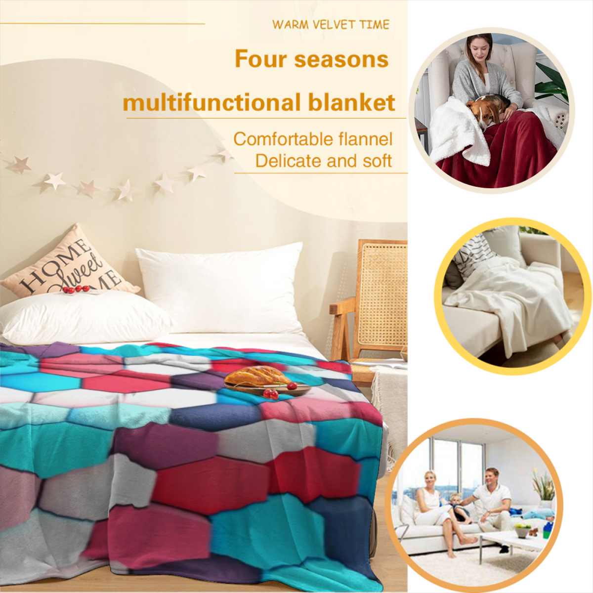 Radiant Sprout Muted Sage Art Decorative Flannel Blanket