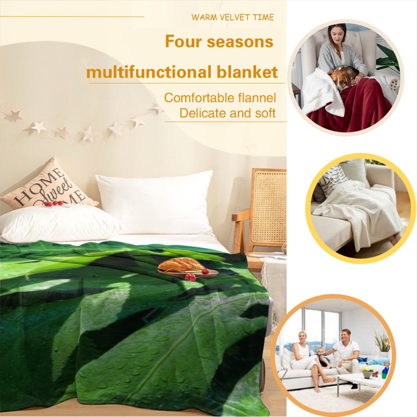 Abstract Modern Throw Blanket ¨C Decorative Graphic Printed Cozy Blanket