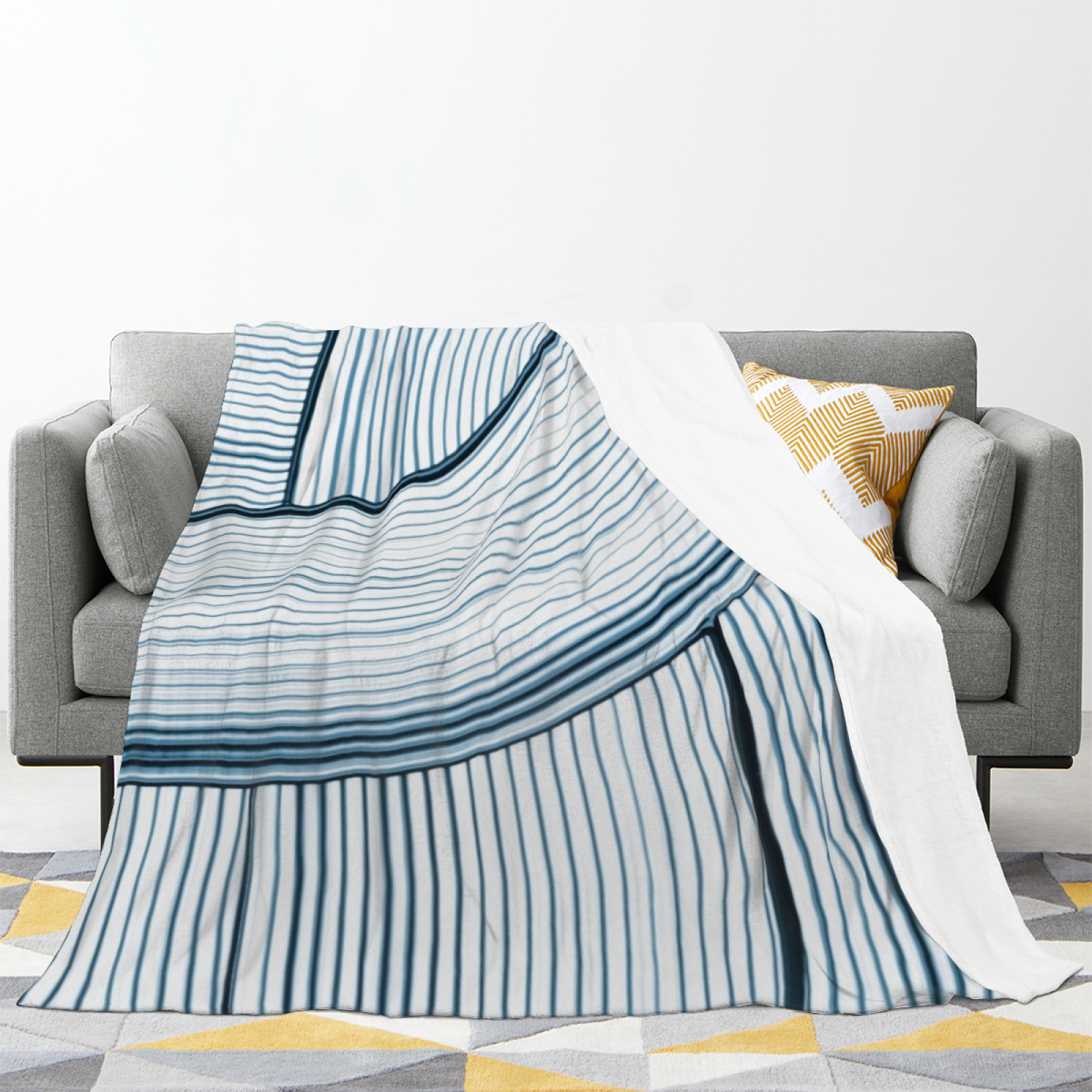 Eclectic Design Wildwood Horizon Warm Coral Flannel Sofa Throw