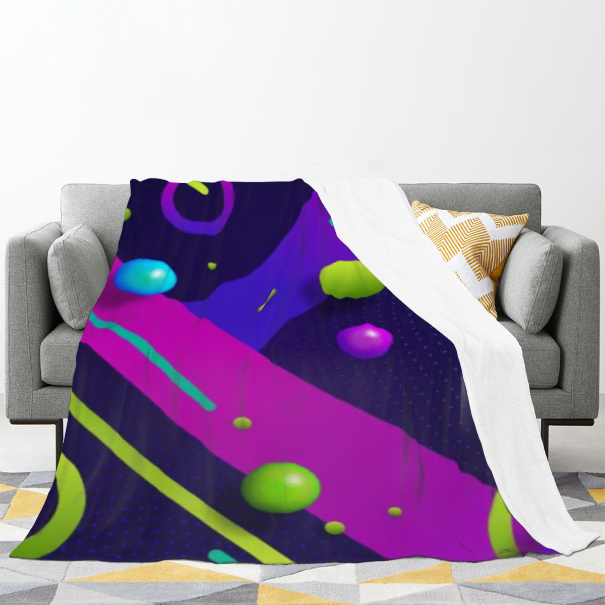 Festival Fable Lightweight Flannel Throw in Dusty Lilac