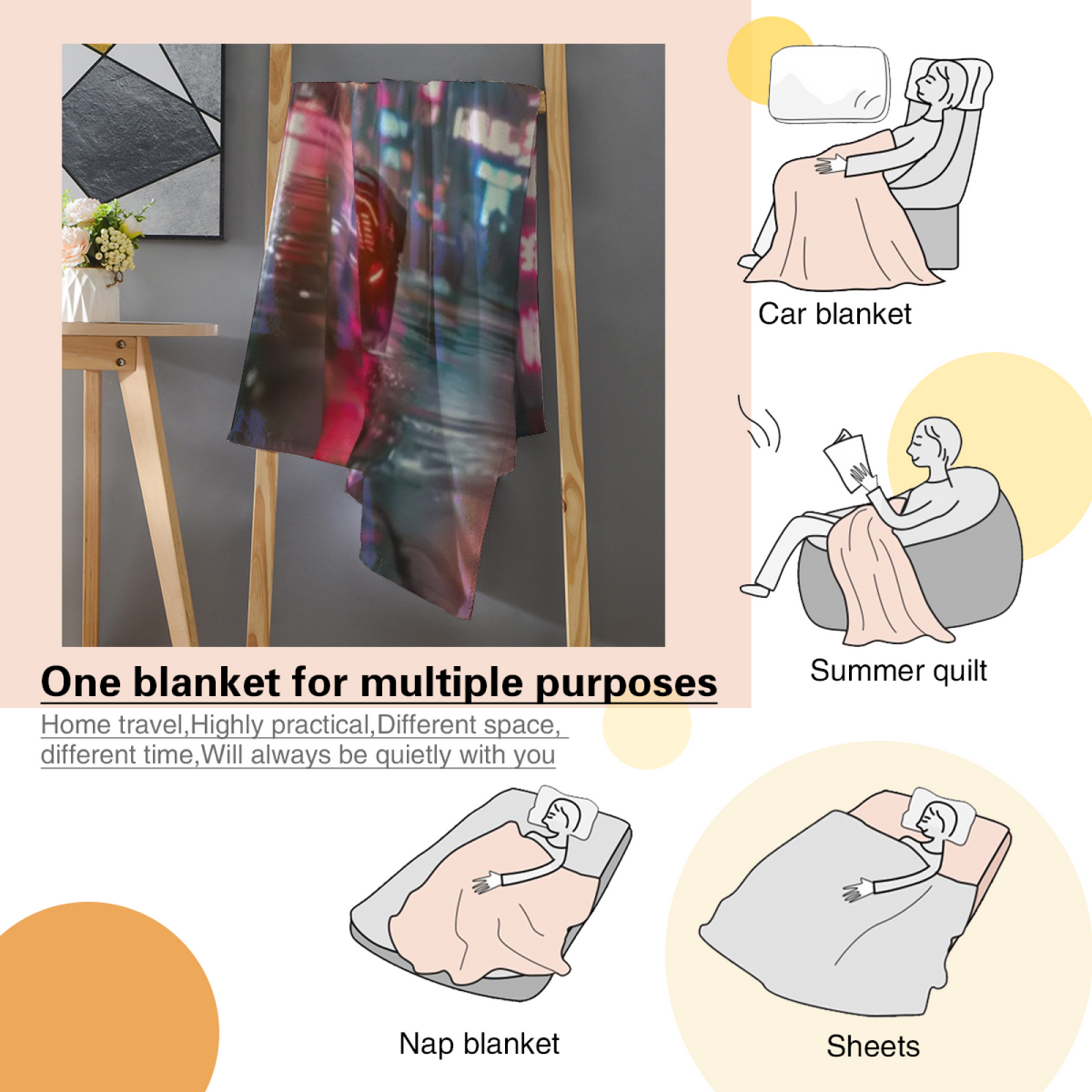 Copper Lantern Muted Sage Art Decorative Flannel Blanket