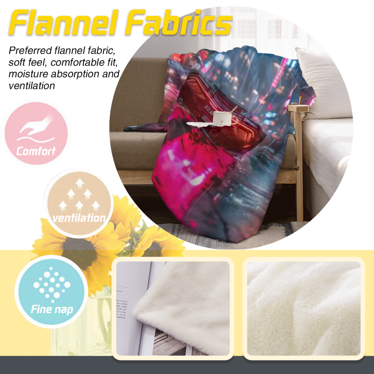 Copper Lantern Muted Sage Art Decorative Flannel Blanket