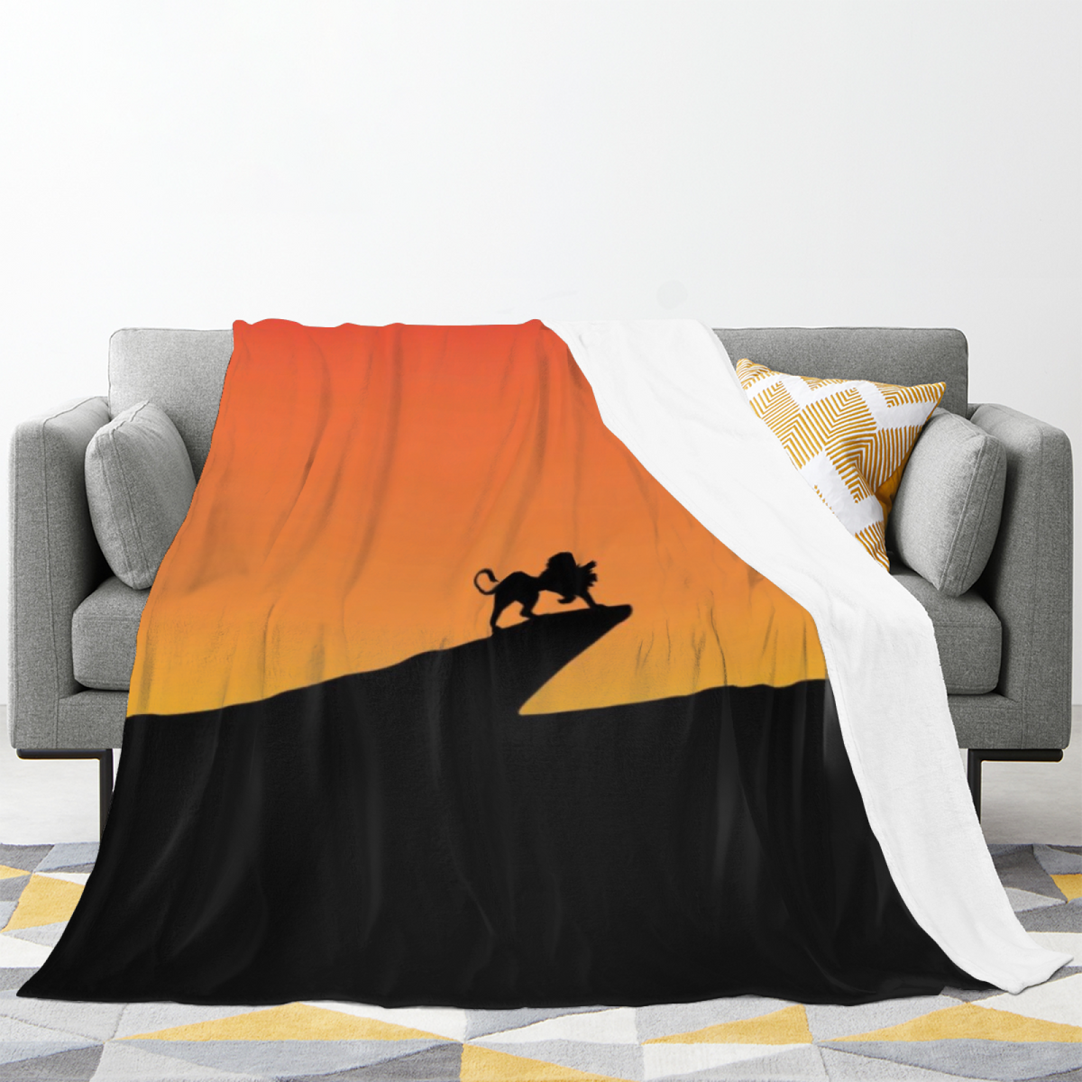 Alpine Petal Inspired Flannel Sofa Throw ¨C Earthy Neutral Palette