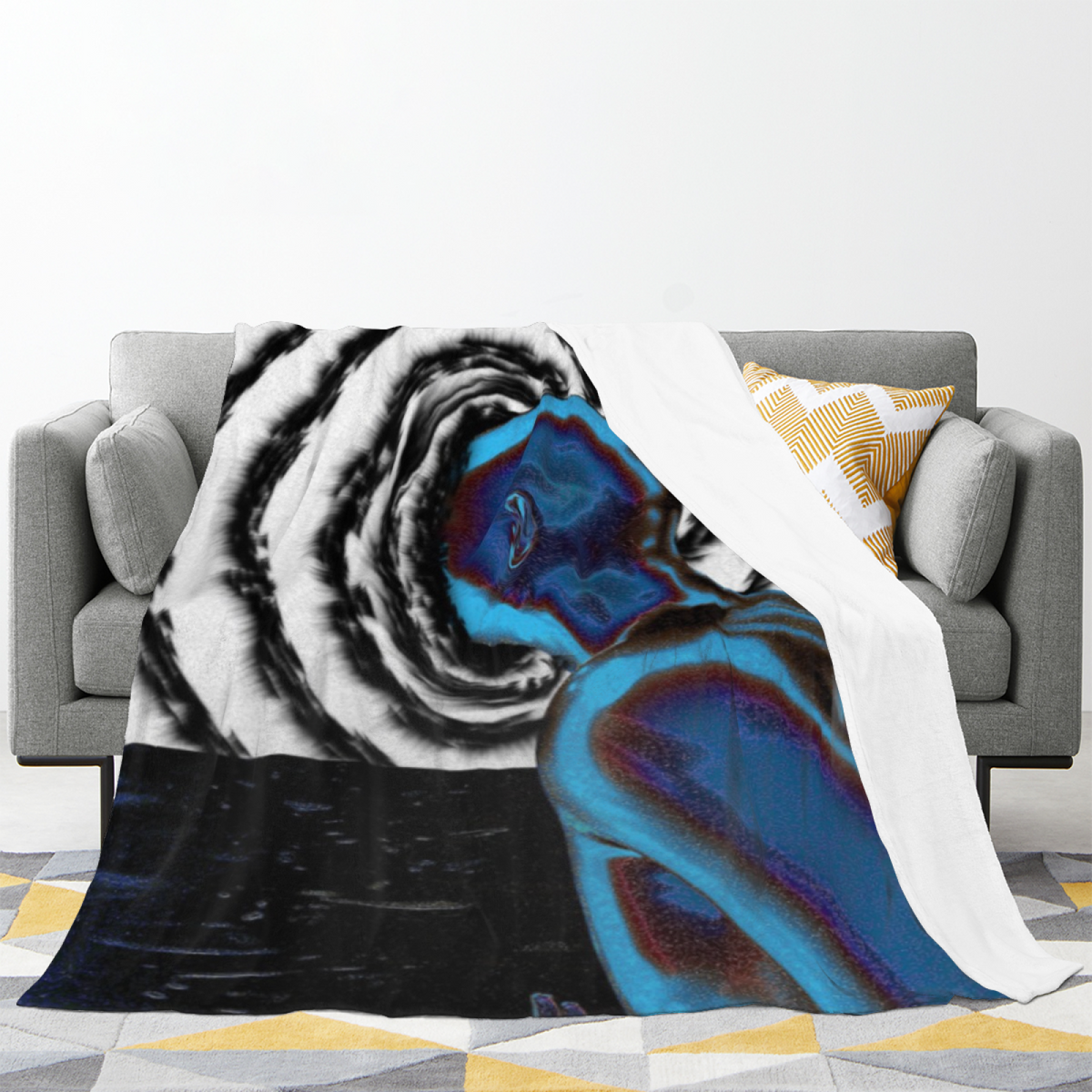 Lagoon Nectar Lightweight Flannel Throw in Soft Neutral