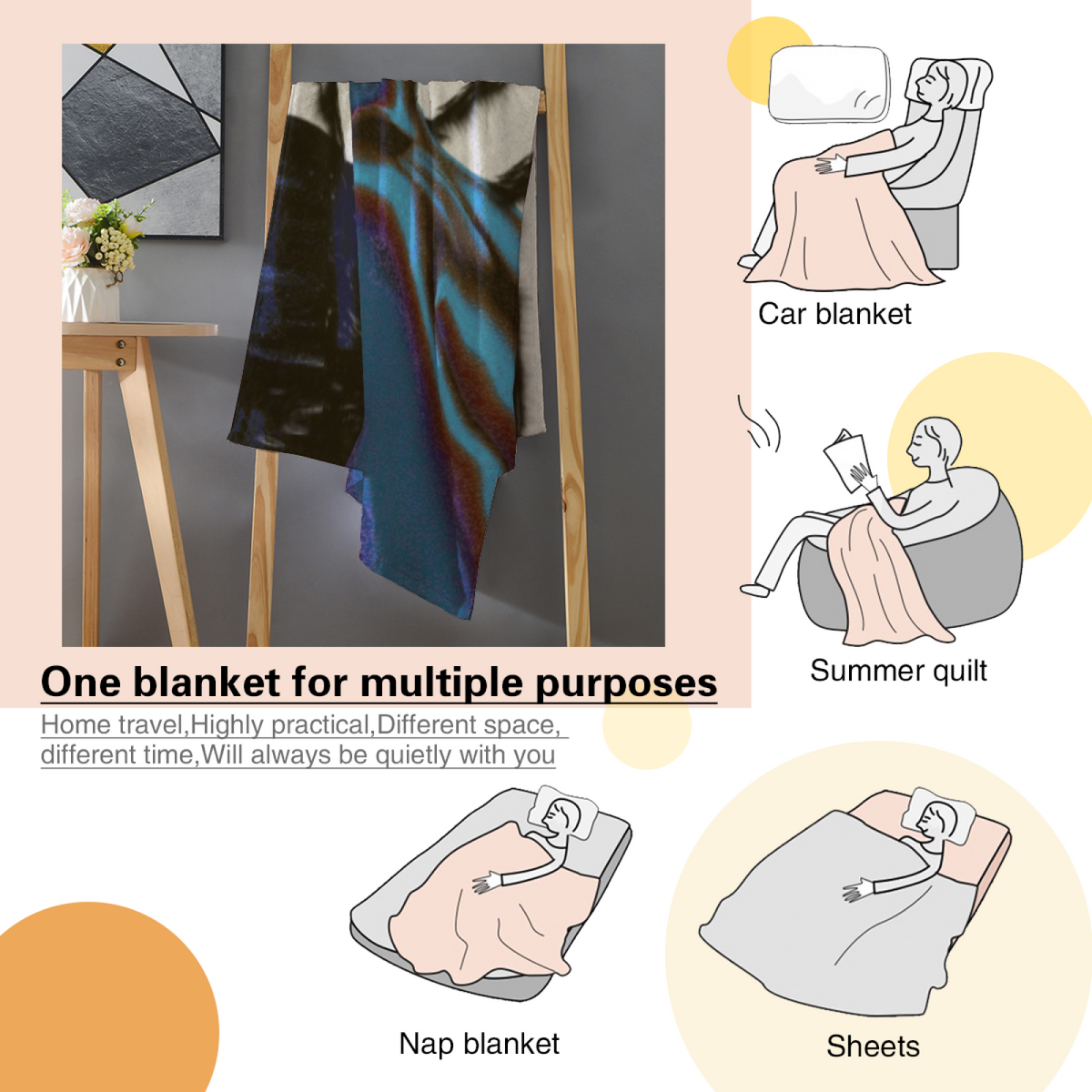 Lagoon Nectar Lightweight Flannel Throw in Soft Neutral