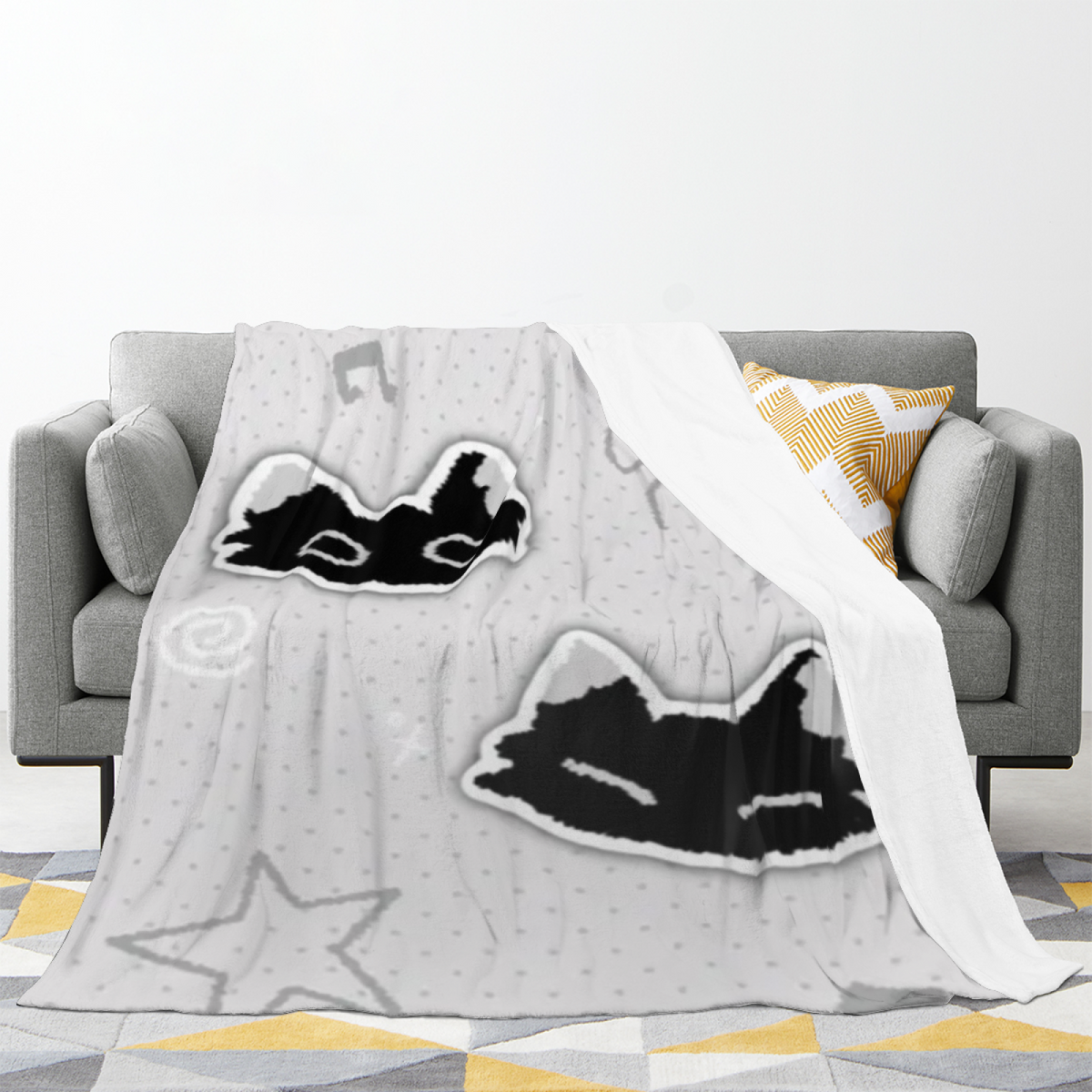 Twilight Lagoon Pastel Multicolor Modern Art Flannel Throw Blanket