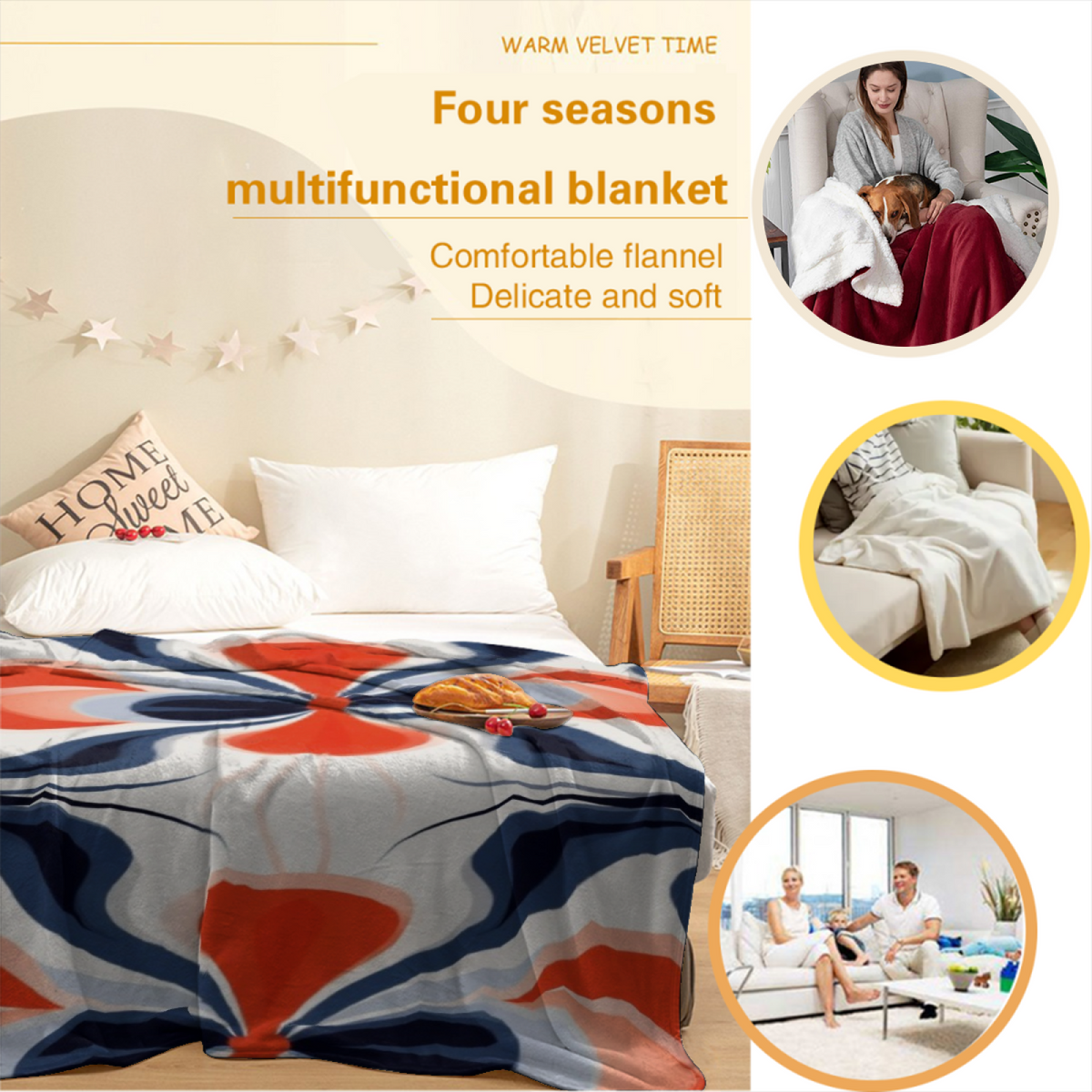 Tangerine Cove Lightweight Flannel Throw in Dusty Lilac