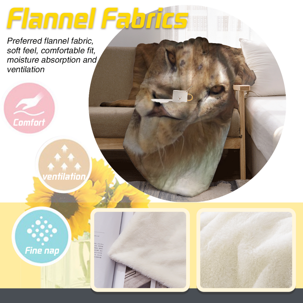 Gilded & Petal Playful Graphic All-Season Flannel Blanket
