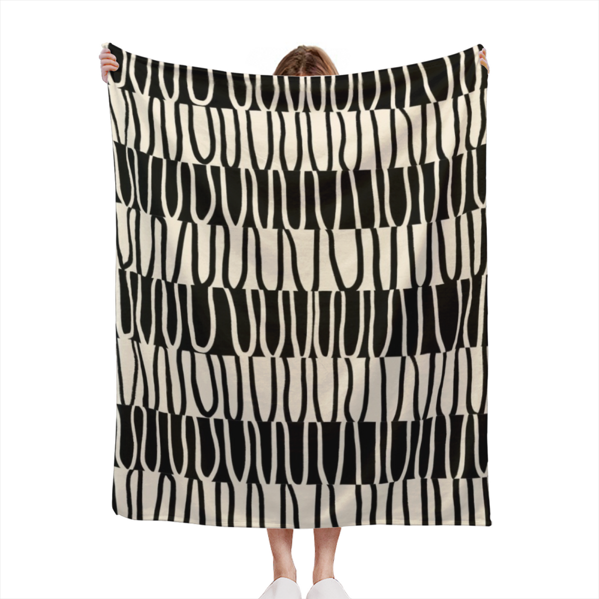 Lagoon Breeze Pastel Multicolor Modern Art Decorative Flannel Blanket