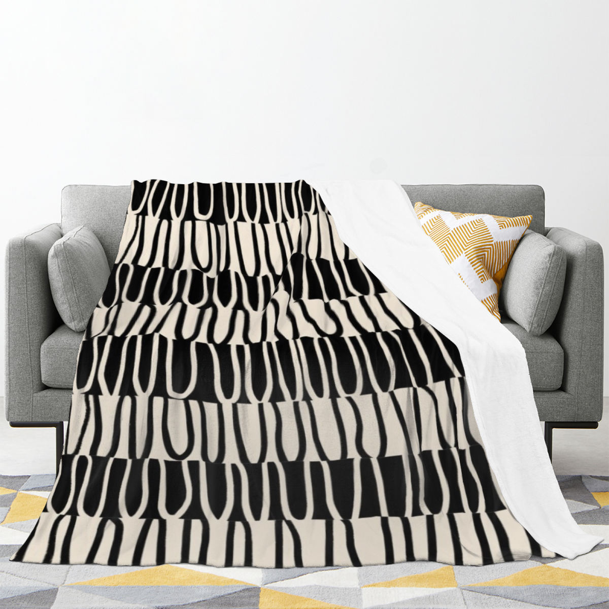 Lagoon Breeze Pastel Multicolor Modern Art Decorative Flannel Blanket