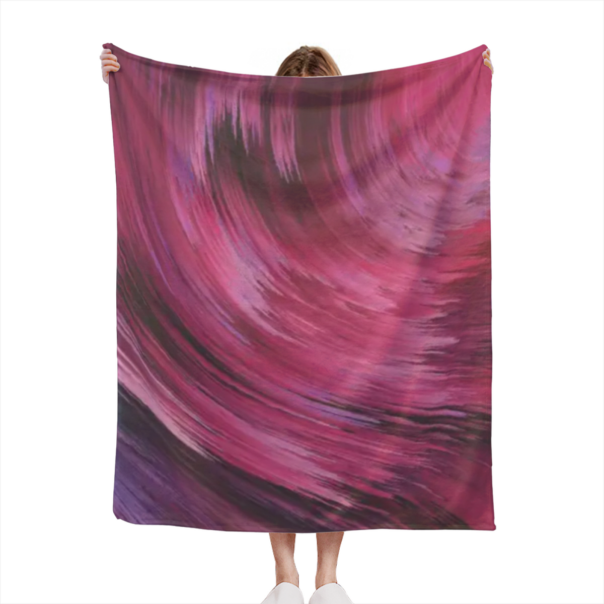 Mossy Spectrum Home Accent Soft Flannel Blanket ¨C Warm Coral