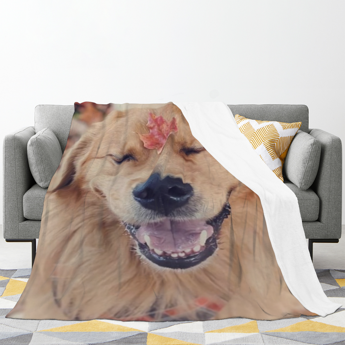 Pebble Serenade Earthy Multicolor Contemporary Plush Flannel Throw