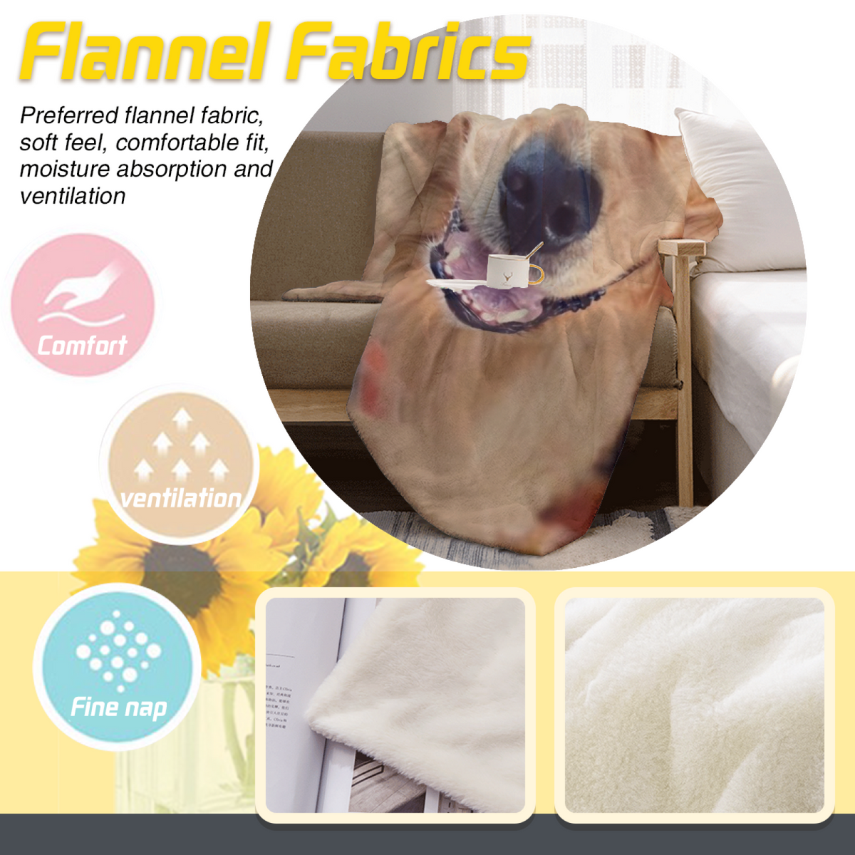 Pebble Serenade Earthy Multicolor Contemporary Plush Flannel Throw