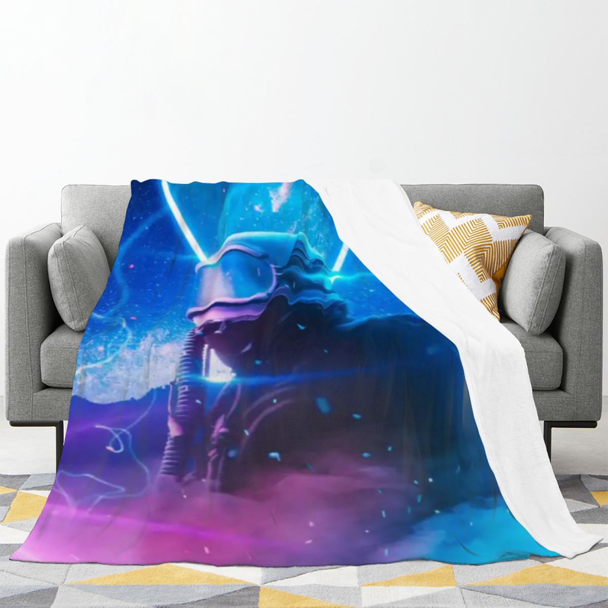 Gilded & Wonder Playful Graphic All-Season Flannel Blanket