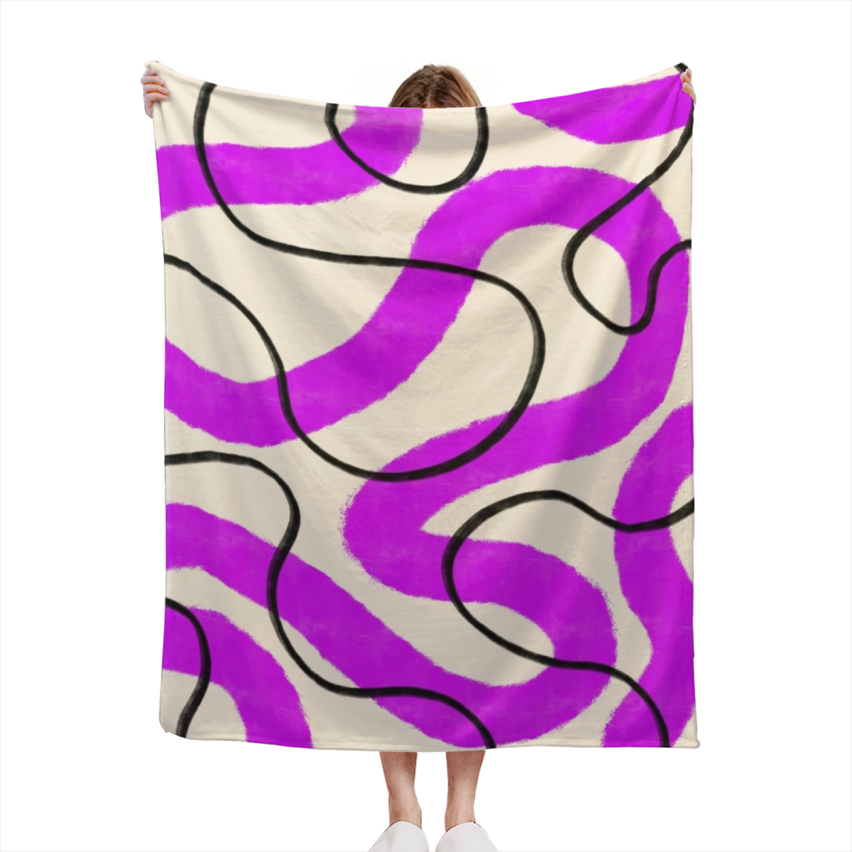 Soft Minimalist All-Season Flannel Blanket ¨C Tangerine Daydream Collection
