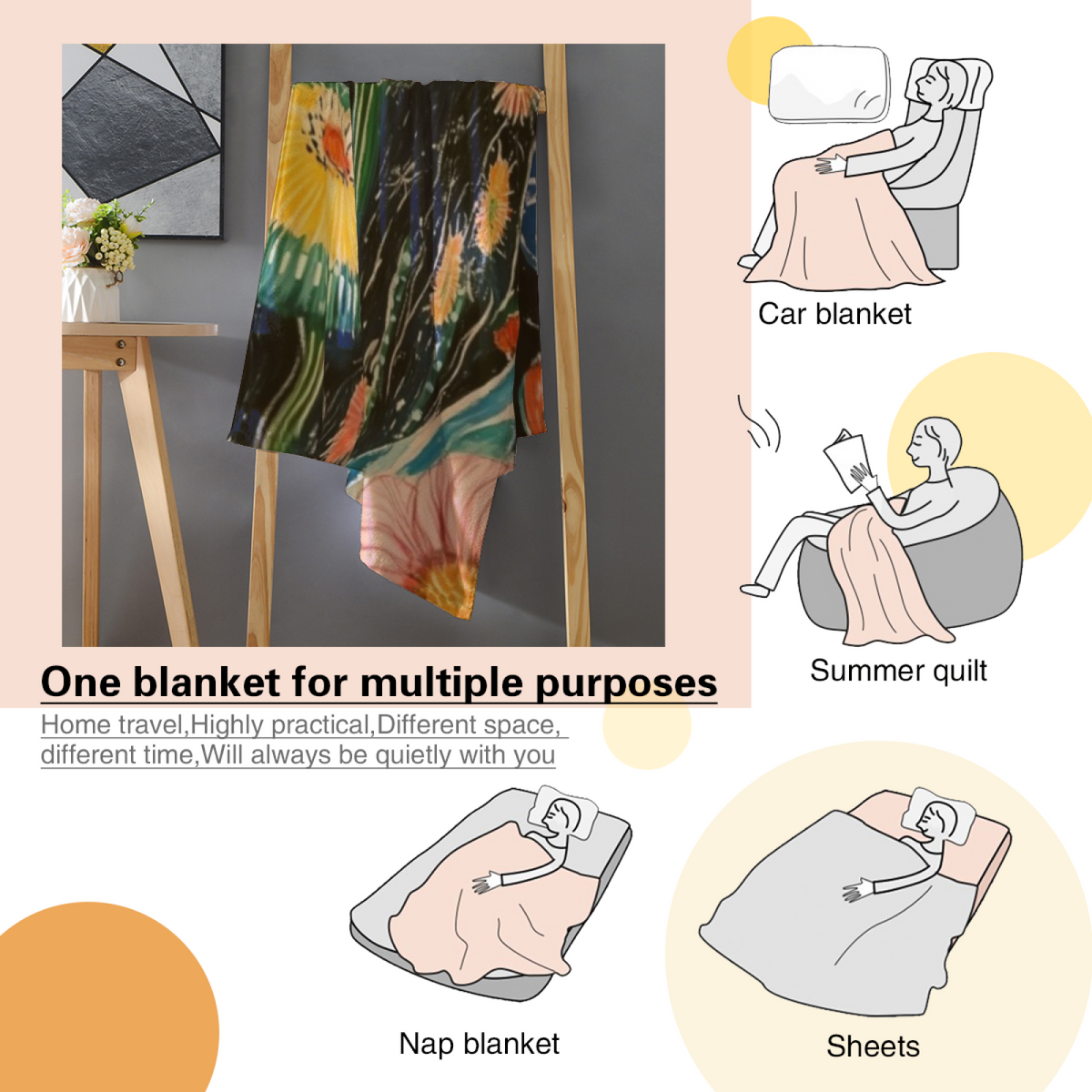 Meadow Muse Expressive Pattern Plush Flannel Throw