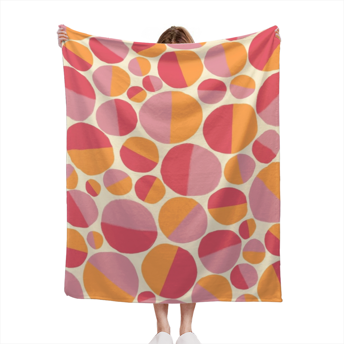 Decorative Flannel Blanket with Festival Orchard Cozy Cottage Artwork