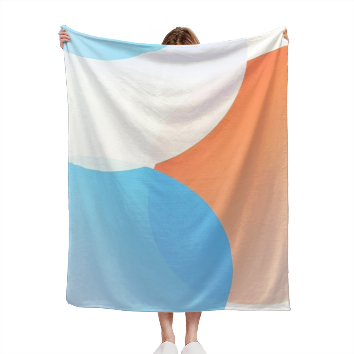 Statement Soft Neutral Terracotta Reverie Decorative Flannel Blanket