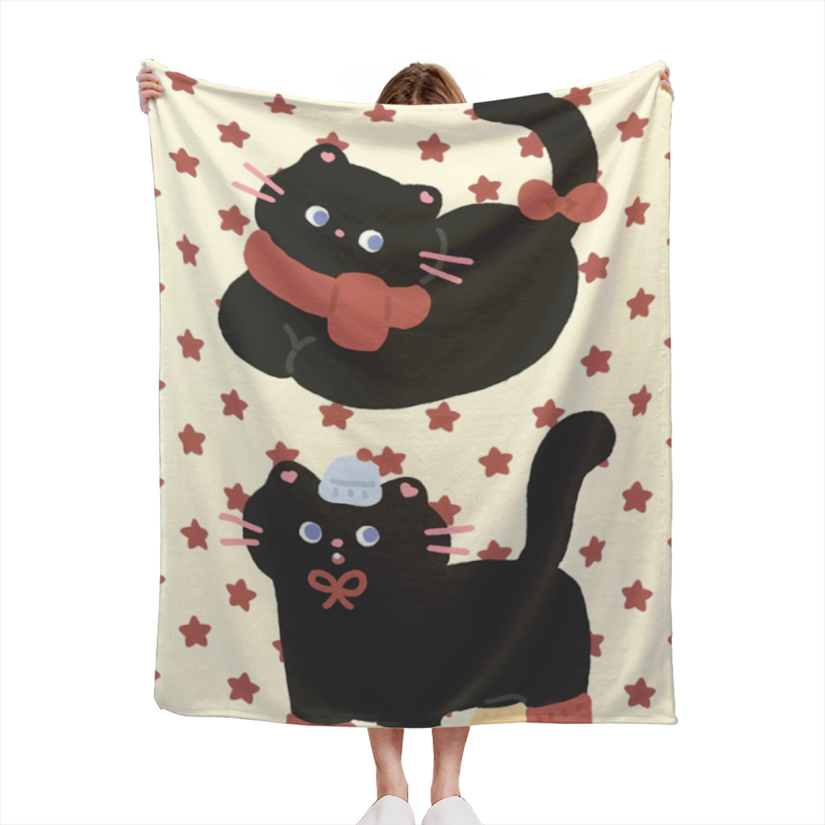 Flannel Throw Blanket with Breezy Wonder Cozy Cottage Artwork
