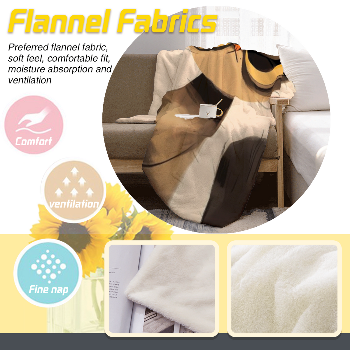 Aurora Petal Inspired Flannel Sofa Throw ¨C Rich Multicolor Palette