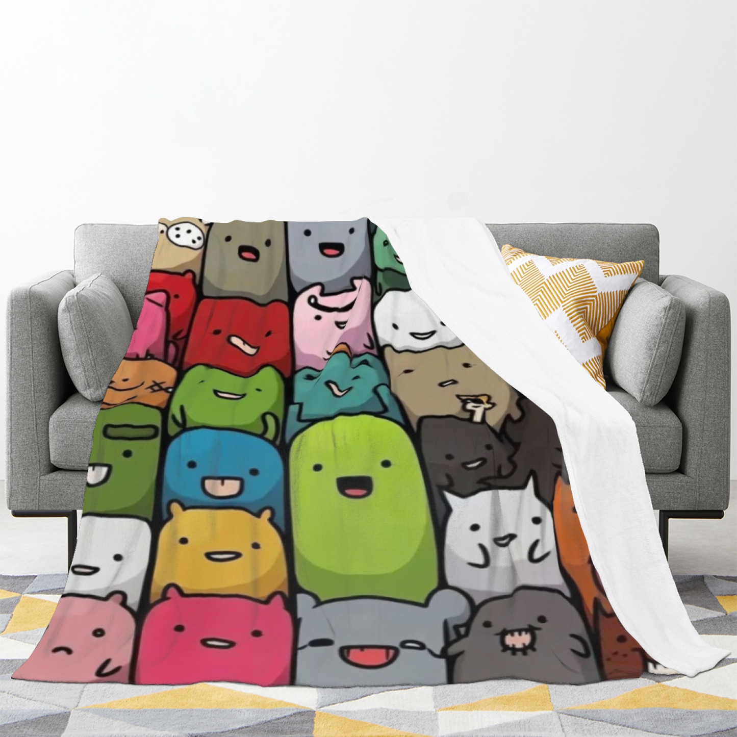 Colorful Contemporary Throw Blanket ¨C Artistic Printed Cozy Home Blanket