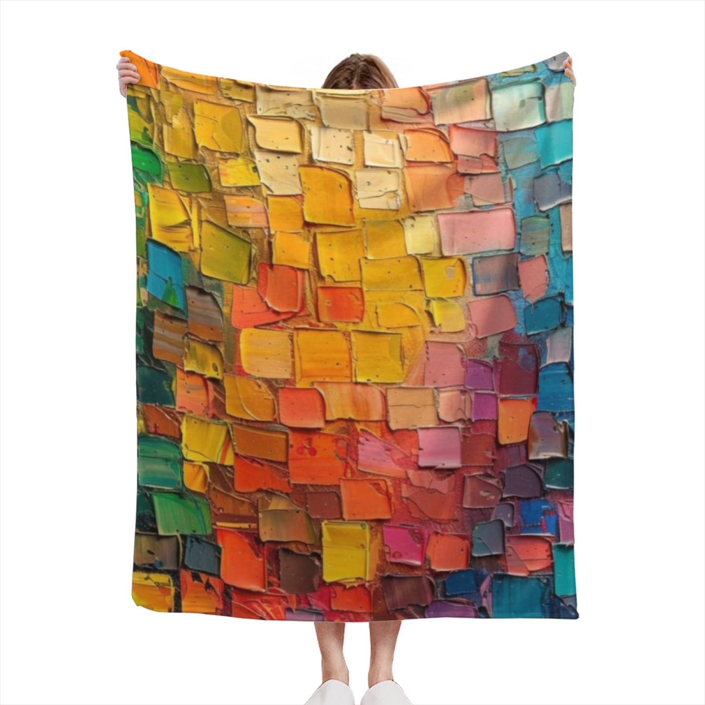 Colorful Printed Throw Blanket ¨C Contemporary Artistic Decorative Blanket