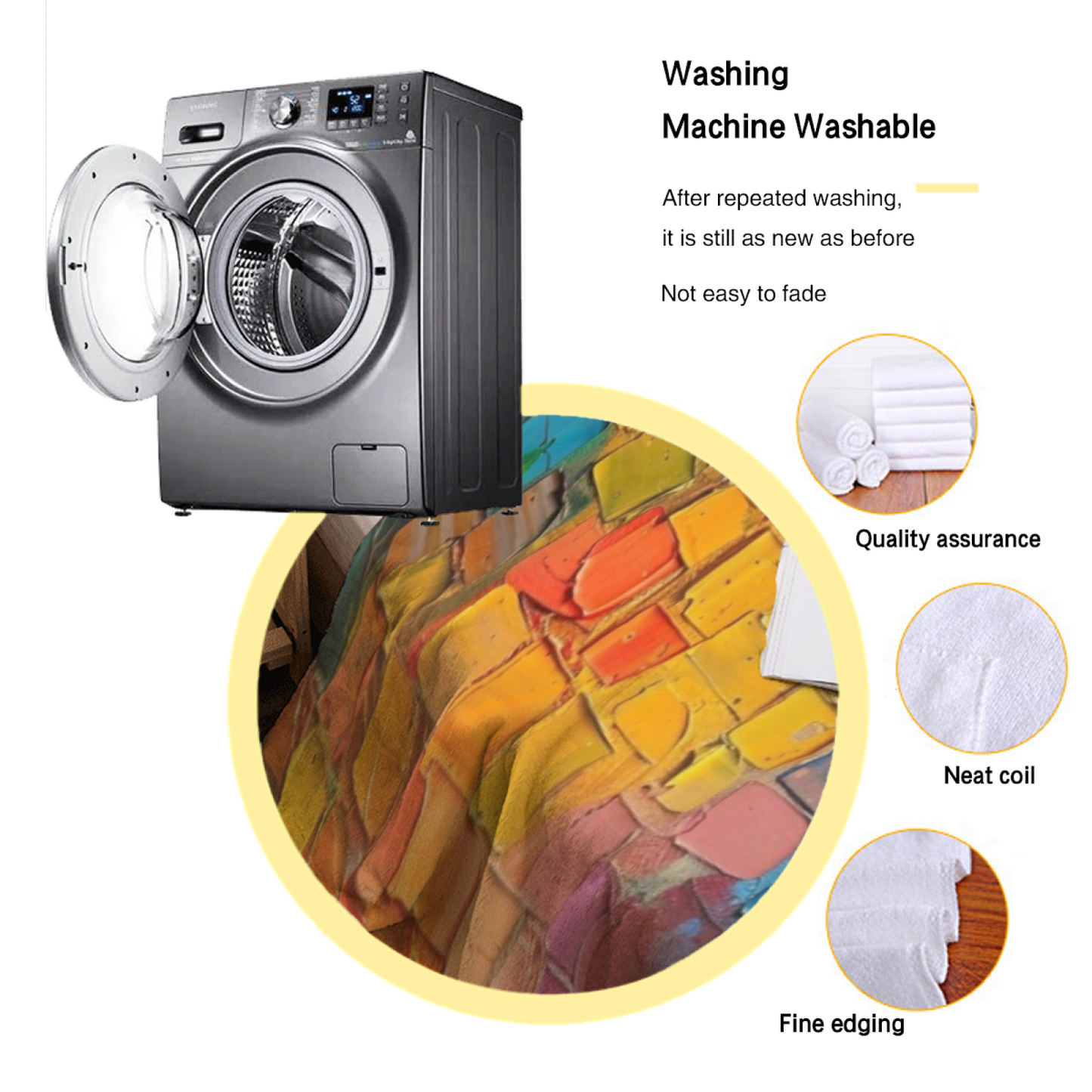 Colorful Printed Throw Blanket ¨C Contemporary Artistic Decorative Blanket
