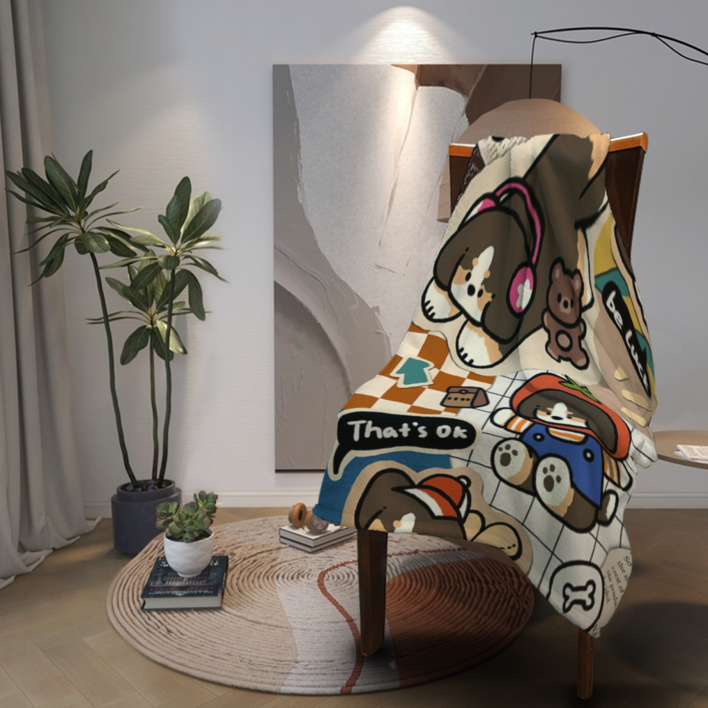 Abstract Graphic Art Throw Blanket ¨C Colorful Contemporary Cozy Blanket