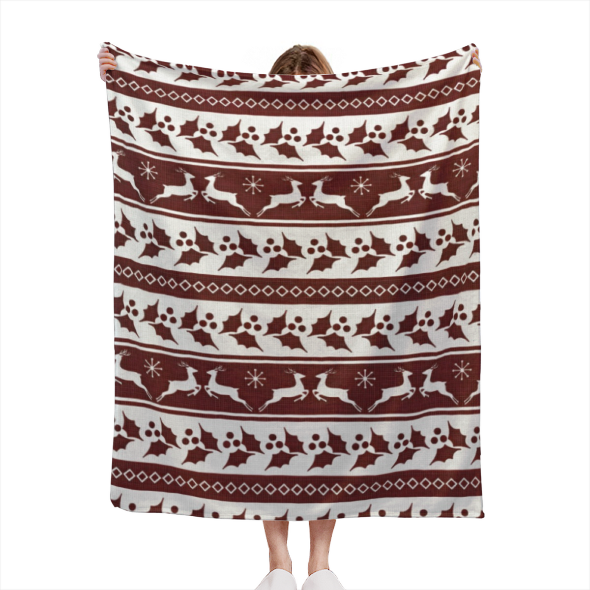 Soft Neutral Orchid Kaleidoscope Cozy Flannel Bed Blanket