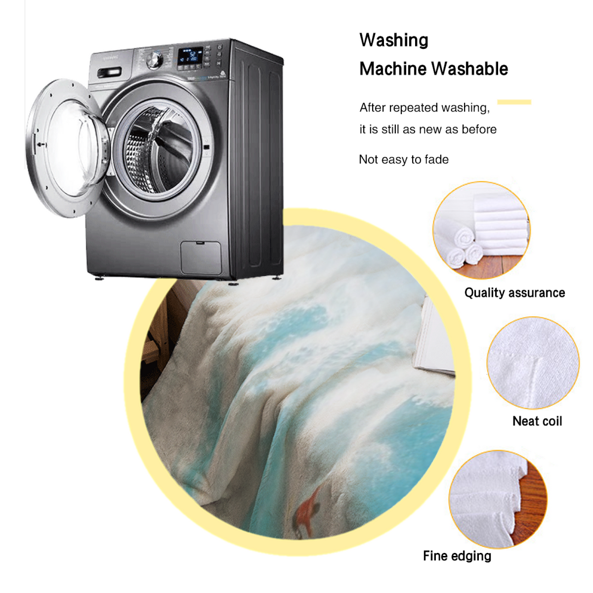 Cozy Soft Neutral Dawn Rhythm Flannel Throw Blanket
