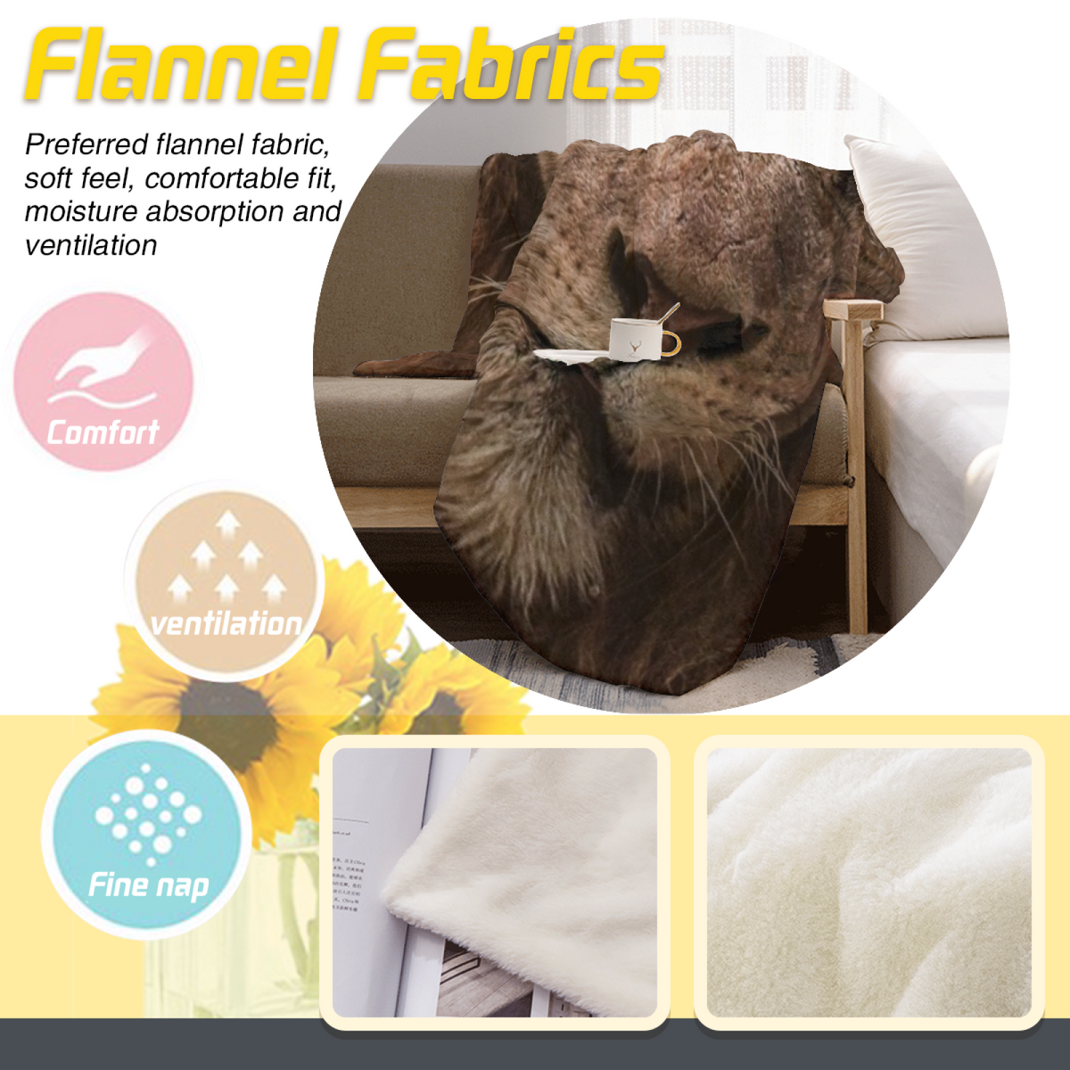 Coral Glow Playful Pattern Lightweight Flannel Throw