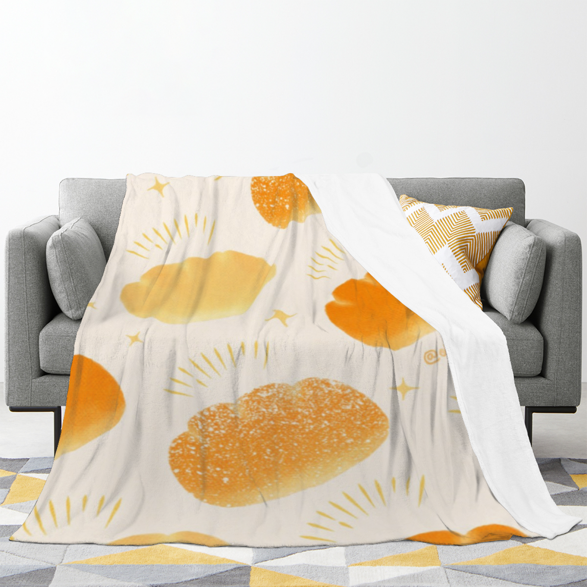 Cedar Mosaic Pastel Multicolor Modern Flannel Throw Blanket