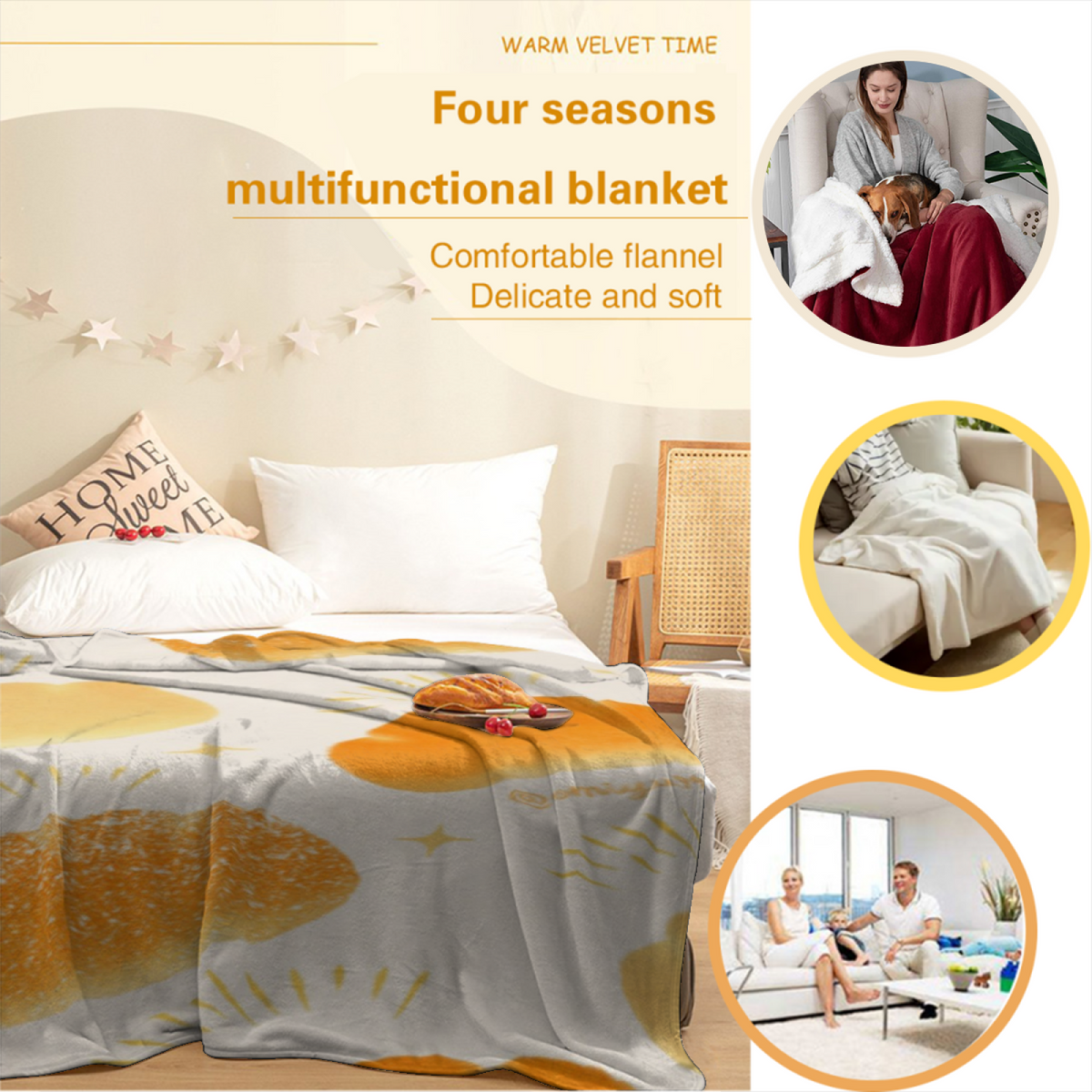 Cedar Mosaic Pastel Multicolor Modern Flannel Throw Blanket