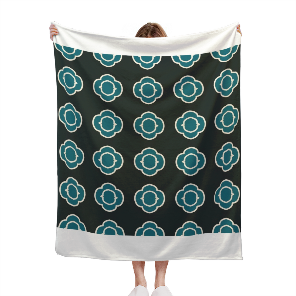 Soft Minimalist All-Season Flannel Blanket ¨C Evergreen Fern Collection