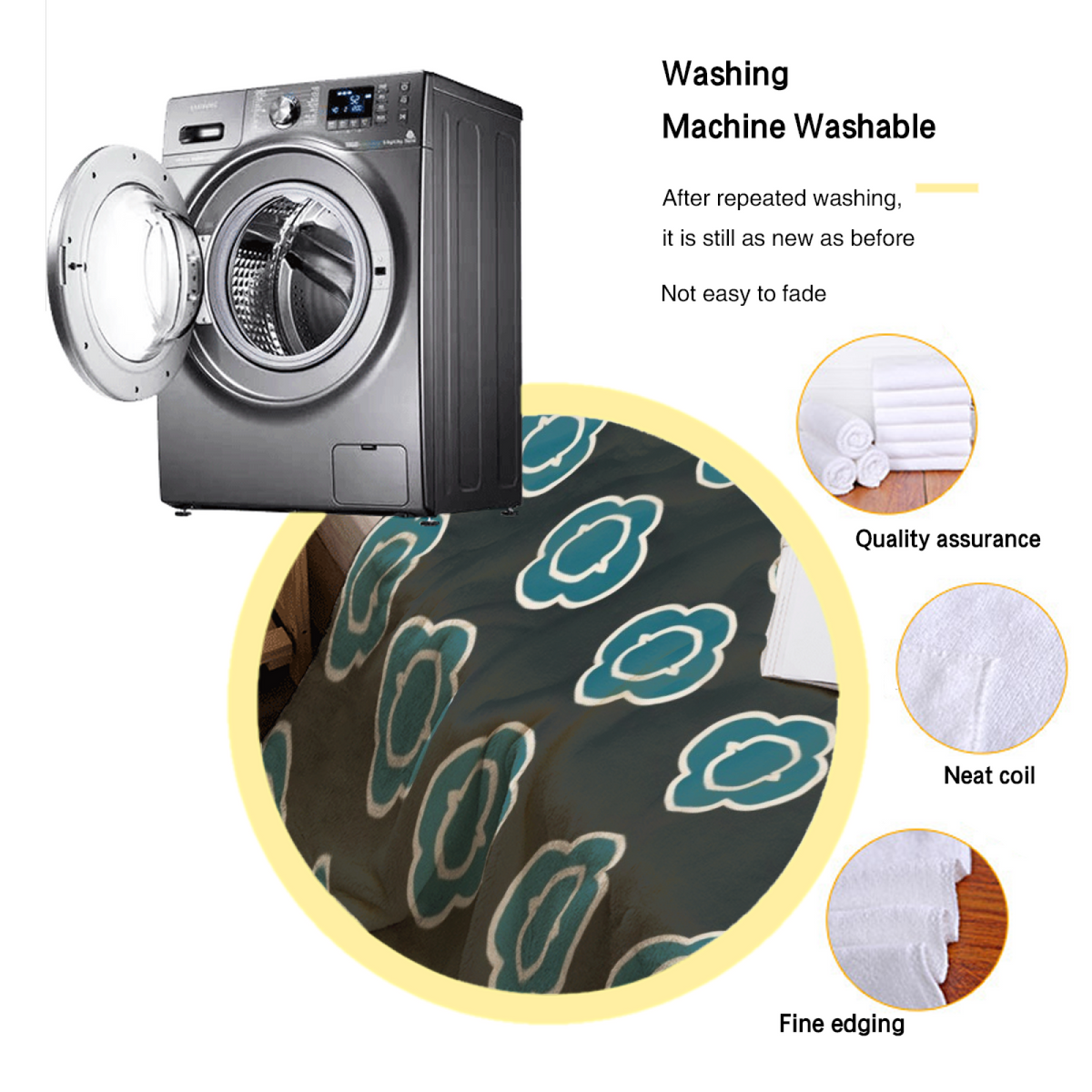 Soft Minimalist All-Season Flannel Blanket ¨C Evergreen Fern Collection