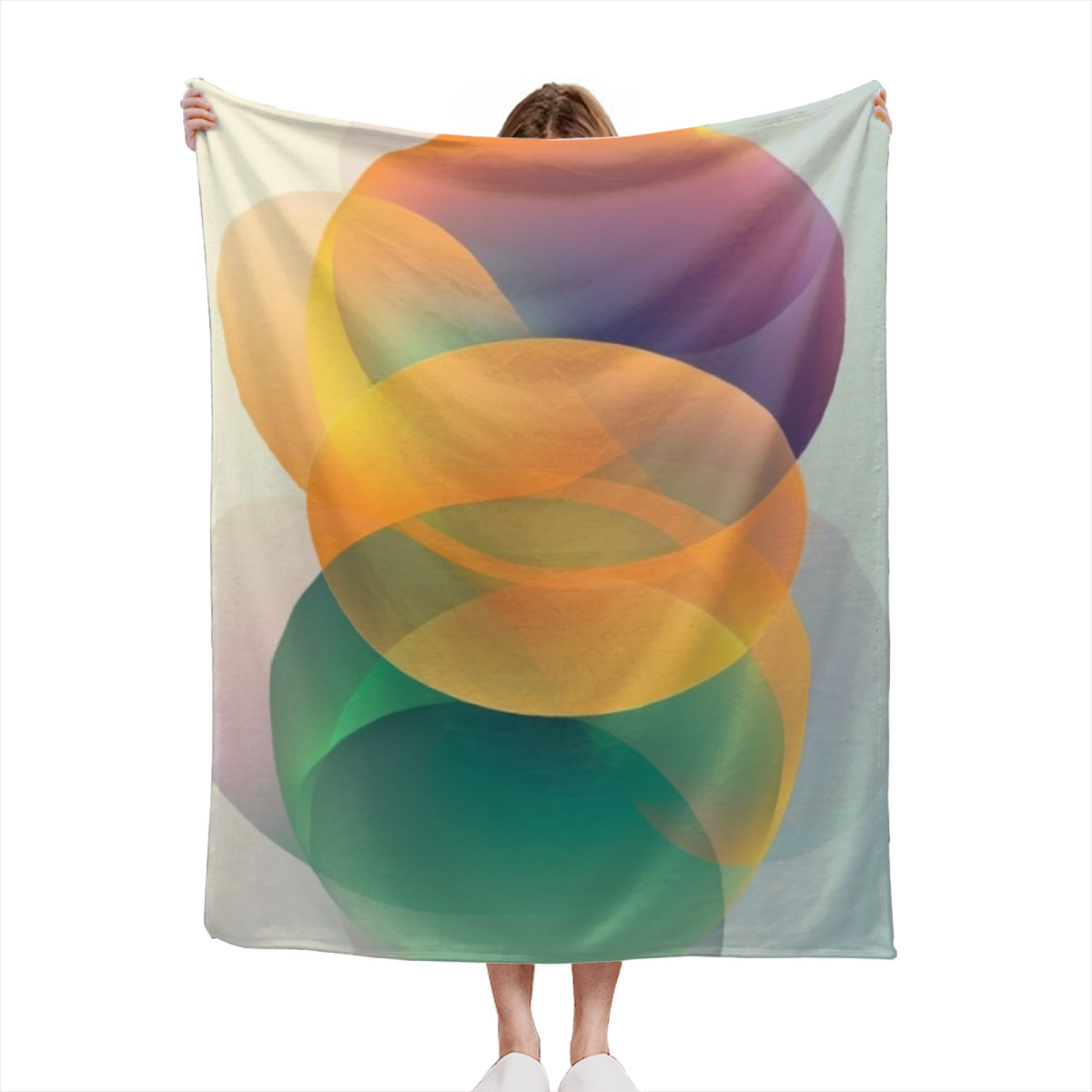 Pebble Echo Contemporary Pattern Flannel Throw Blanket
