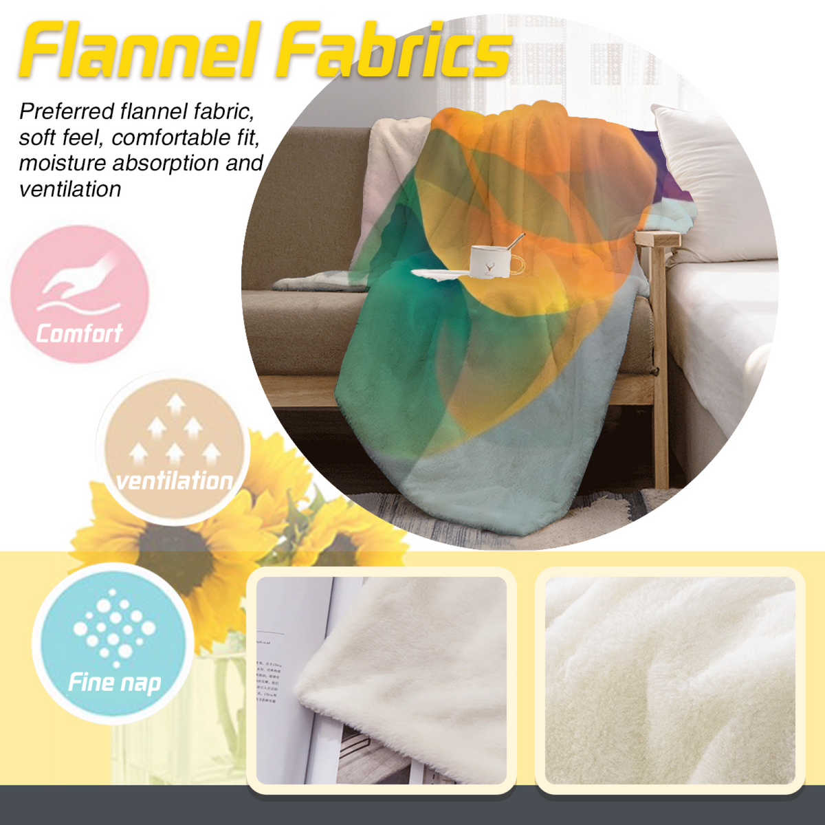 Pebble Echo Contemporary Pattern Flannel Throw Blanket