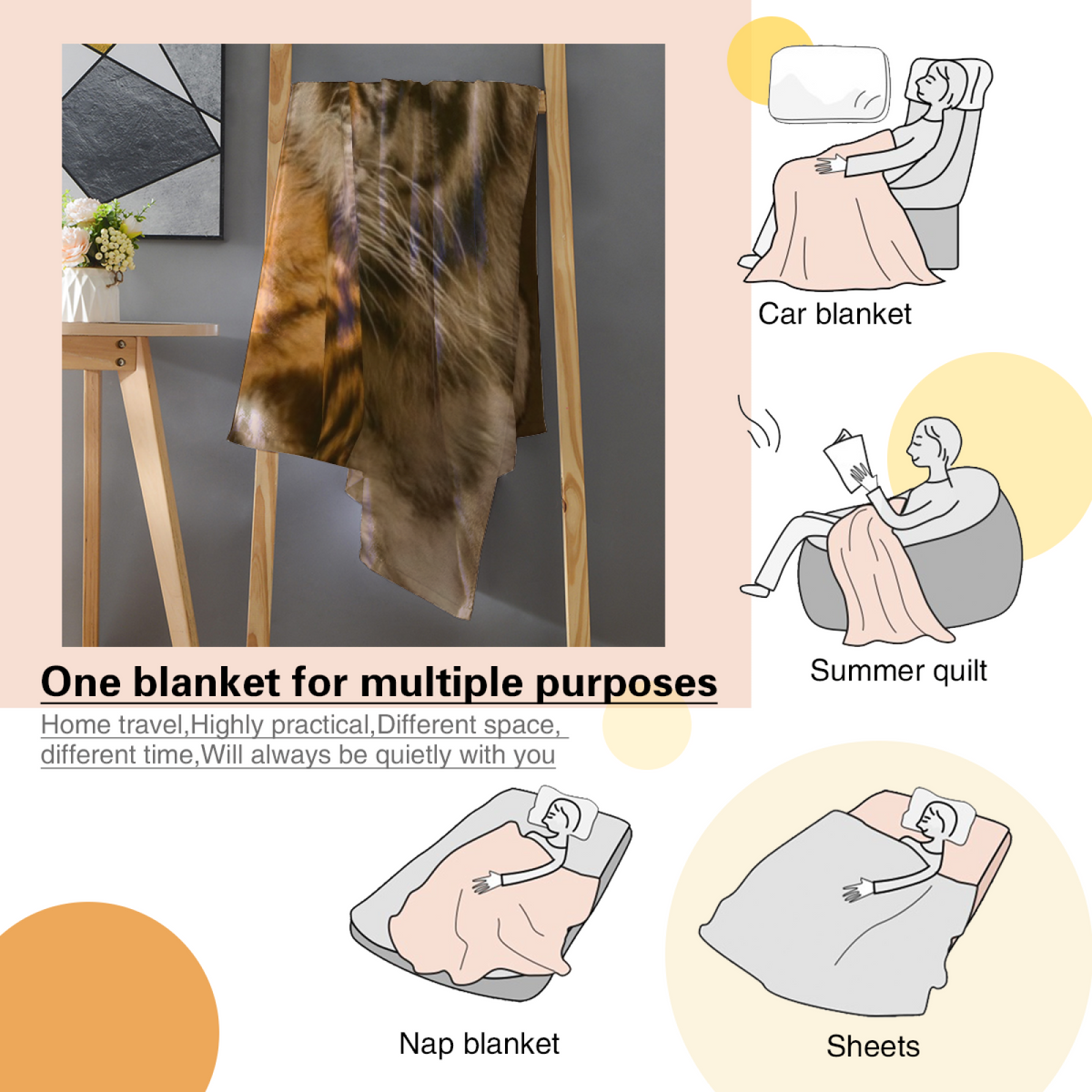 Decorative Flannel Blanket with Enchanted Whisper Cozy Cottage Artwork