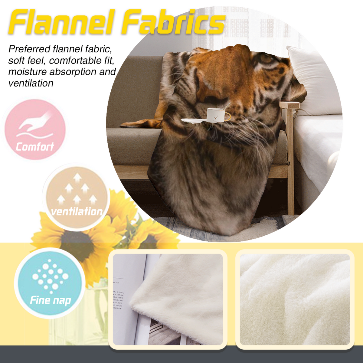 Decorative Flannel Blanket with Enchanted Whisper Cozy Cottage Artwork