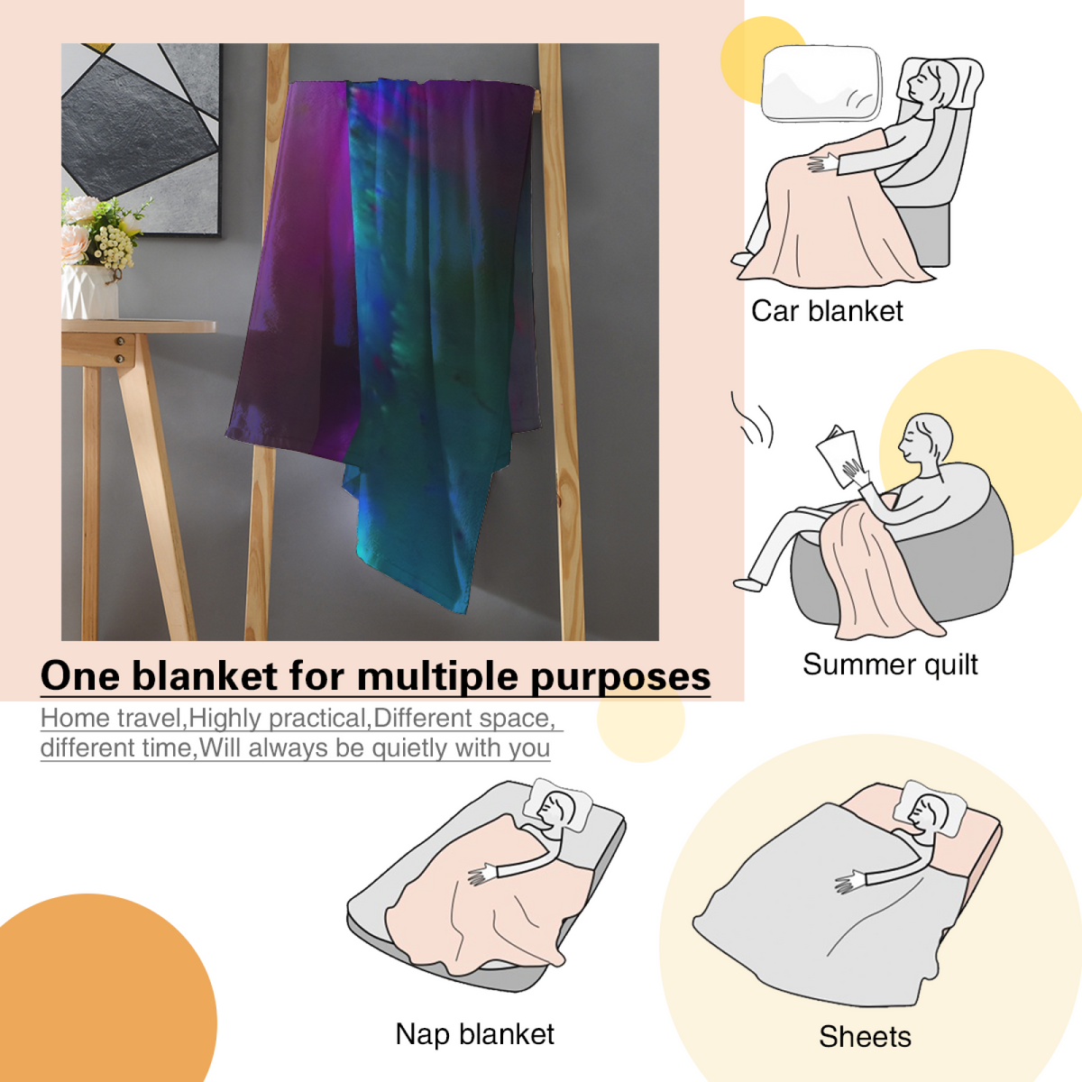 Soft Minimalist All-Season Flannel Blanket ¨C Frosted Sprout Collection