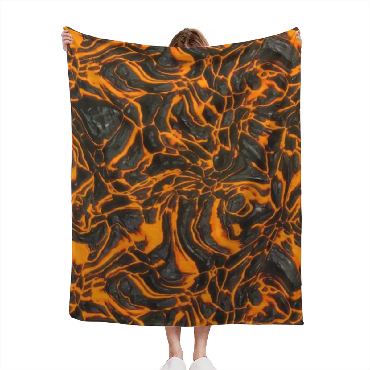 Breezy Fable Pastel Multicolor Modern Art Flannel Throw Blanket