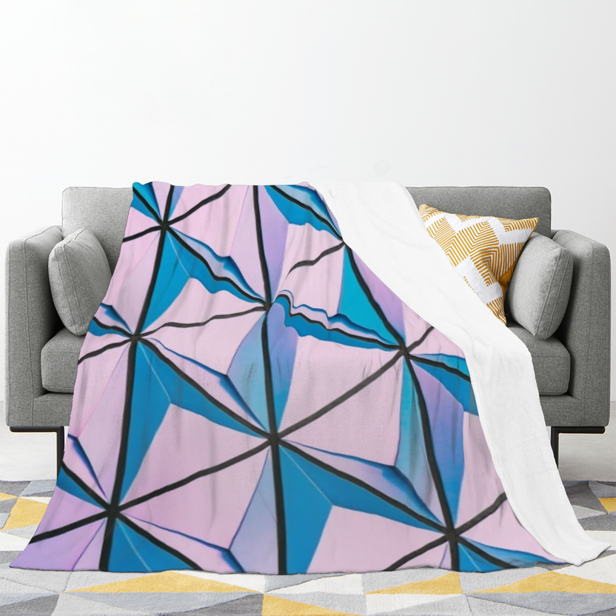 Soft Minimalist All-Season Flannel Blanket ¨C Breezy Wander Collection