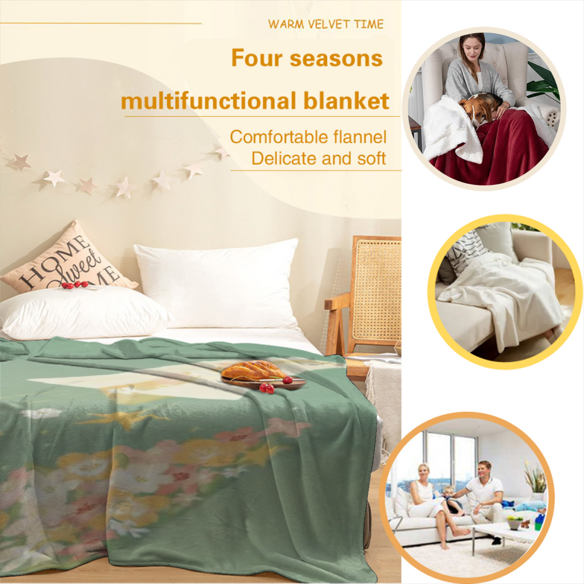 Earthy Neutral Lagoon Vista Lightweight Flannel Throw ¨C Contemporary Pattern