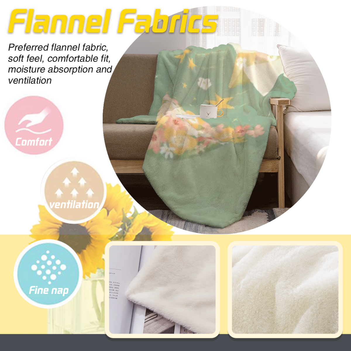 Earthy Neutral Lagoon Vista Lightweight Flannel Throw ¨C Contemporary Pattern
