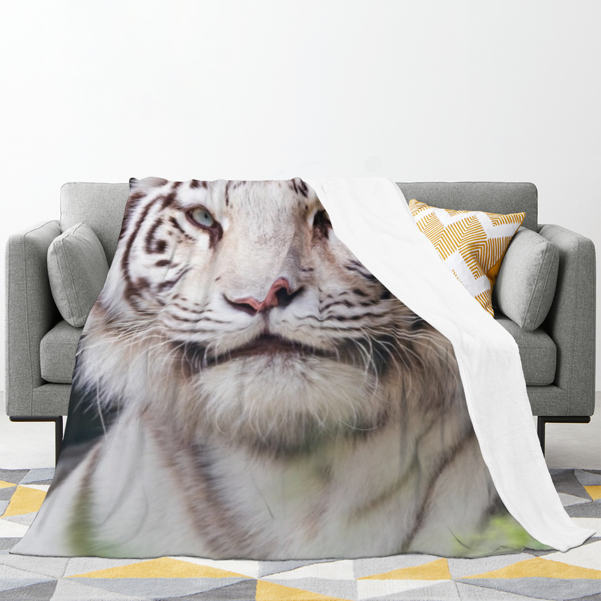 Whimsical Soft Neutral Willow Horizon All-Season Flannel Blanket