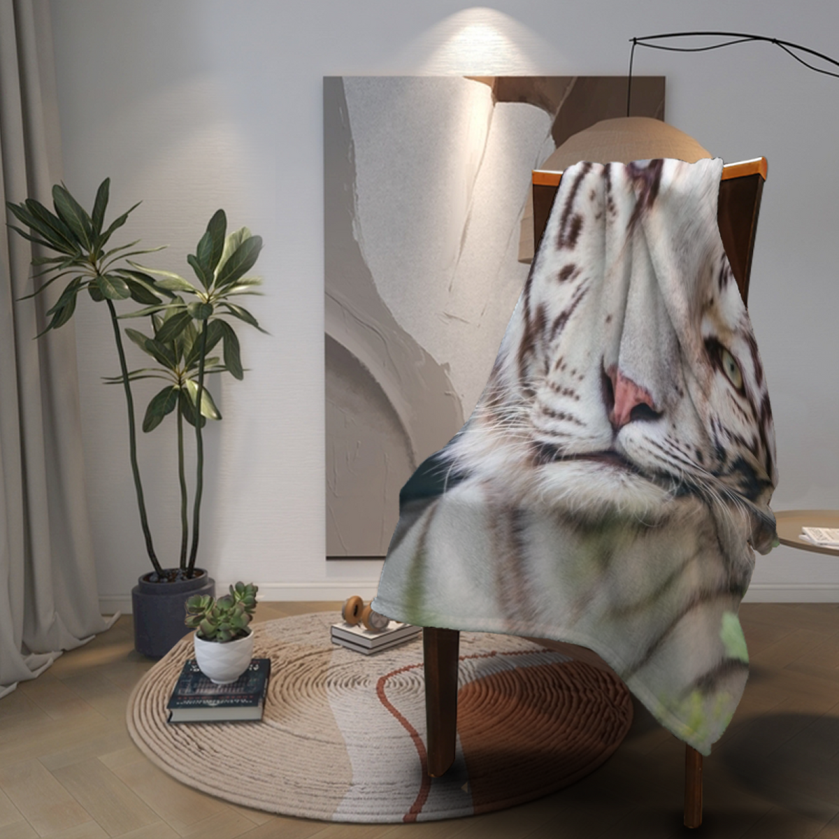 Whimsical Soft Neutral Willow Horizon All-Season Flannel Blanket