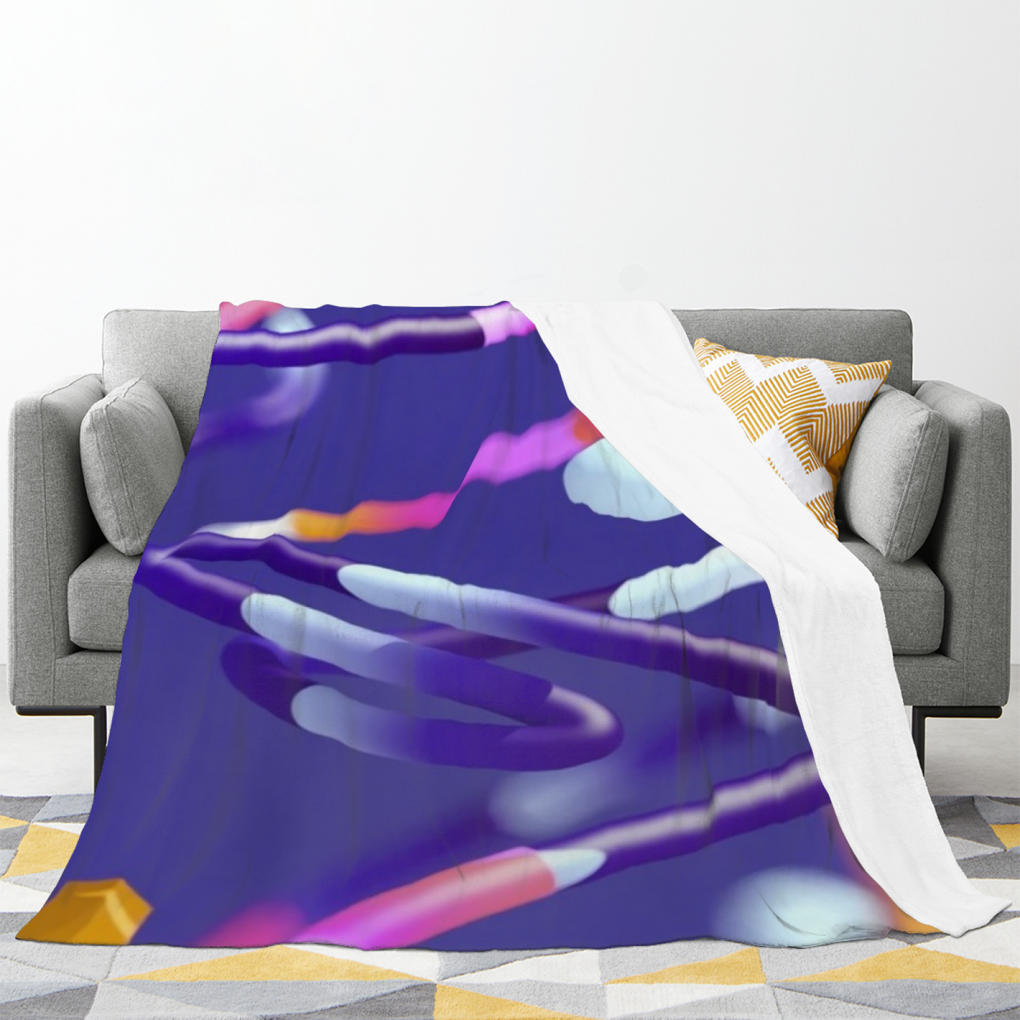 Abstract Artistic Throw Blanket ¨C Stylish Contemporary Printed Cozy Blanket